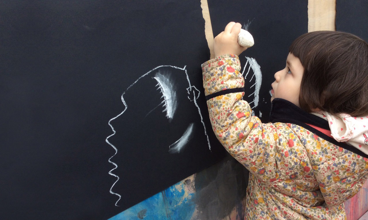 Chalk drawing
